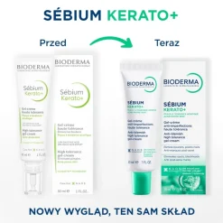 Bioderma Sebium Kerato+, żel-krem przeciwtrądzikowy, 30 ml