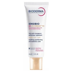Bioderma Sensibio AR+ CC SPF 50+, ochronny krem kojący i redukujący zaczerwienienia, odcień jasny, 40 ml