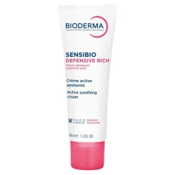 Bioderma Sensibio Defensive Rich, krem do skóry wrażliwej i ultrawrażliwej, bogata konsystencja, 40 ml
