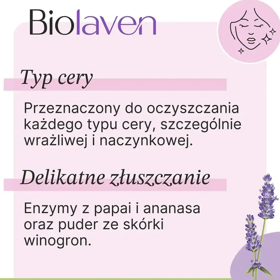 Biolaven, peeling enzymatyczny do twarzy, 45 ml