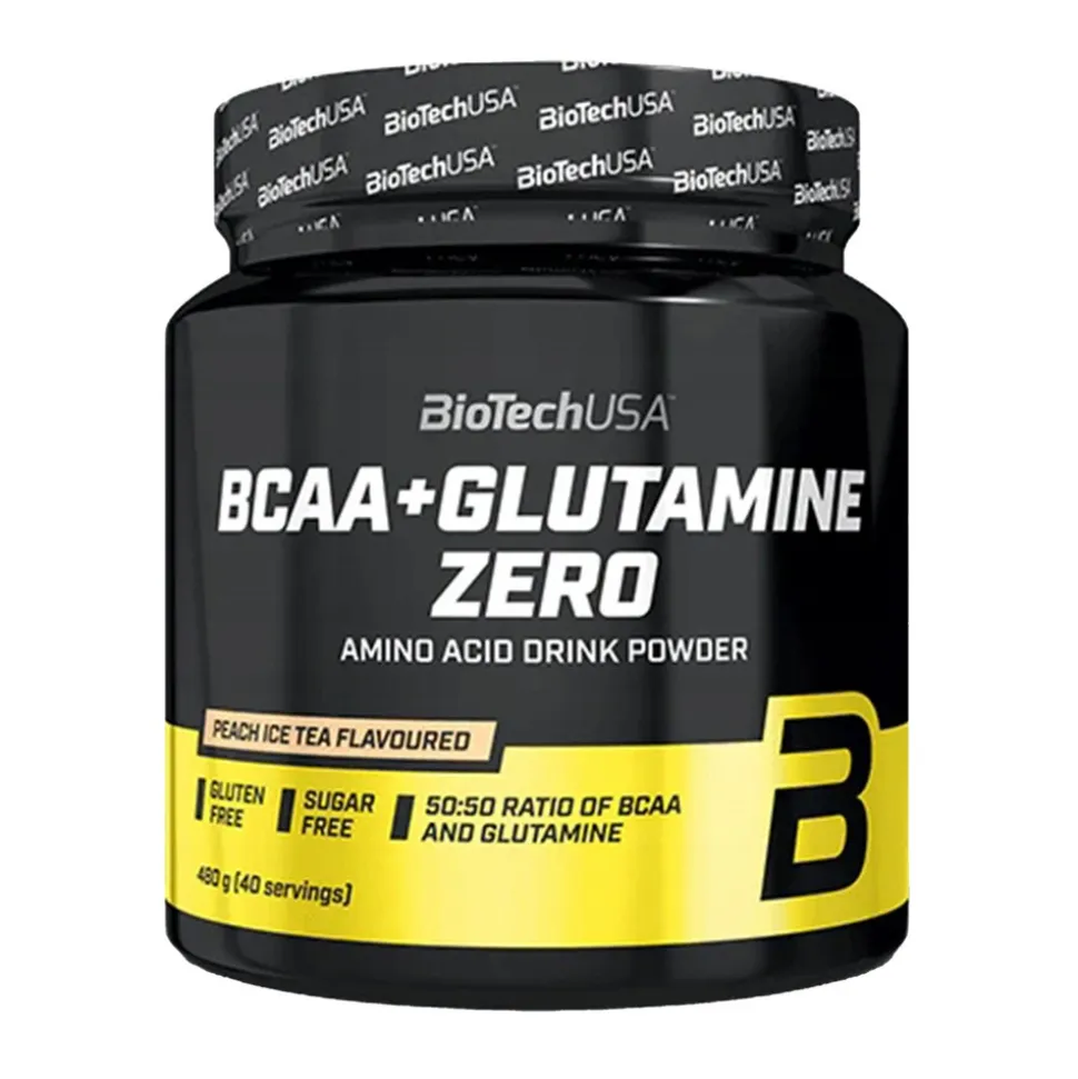 BioTech USA BCAA + Glutamine Zero, proszek, smak Ice Tea, 480 g