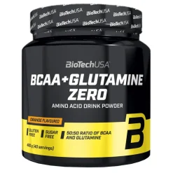 BioTech USA BCAA + Glutamine Zero, proszek, smak orange, 480 g