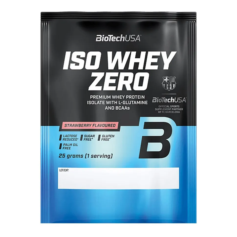 BioTech USA Iso Whey Zero, proszek, smak strawberry, 25 g