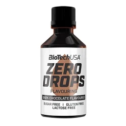 BioTech USA Zero drops, krople smakowe, smak gorzka czekolada, 50 ml