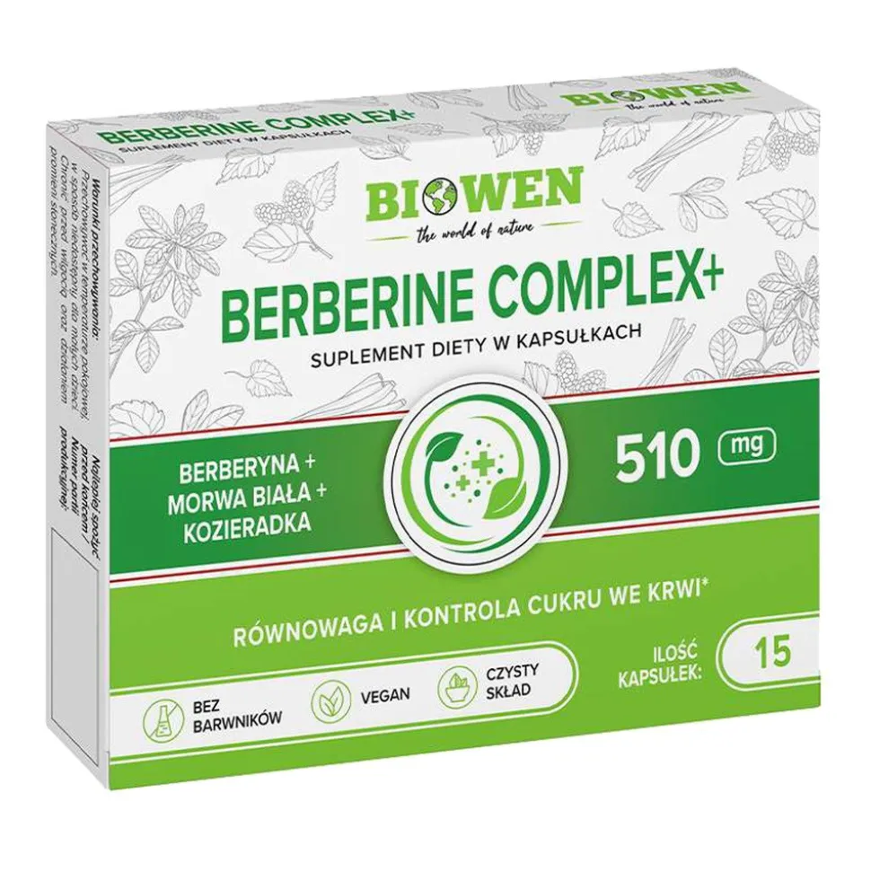 Biowen Berberine Complex+, kapsułki, 15 szt.