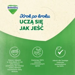 BoboVita, jabłka i banany z kleikiem owsianym, 6 m+, 190 g