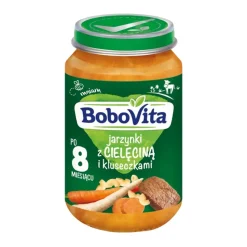 BoboVita, jarzynki z cielęciną i kluseczkami, 8 m+, 190 g