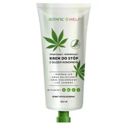 Botanic Help, zmiękczająco-regenerujący krem do stóp z olejem konopnym, 100 ml
