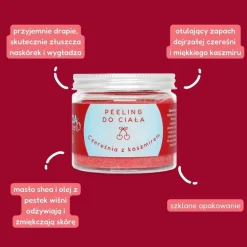 Bracia Mydlarze, peeling cukrowy do ciała, czereśnia z kaszmirem, 250 g