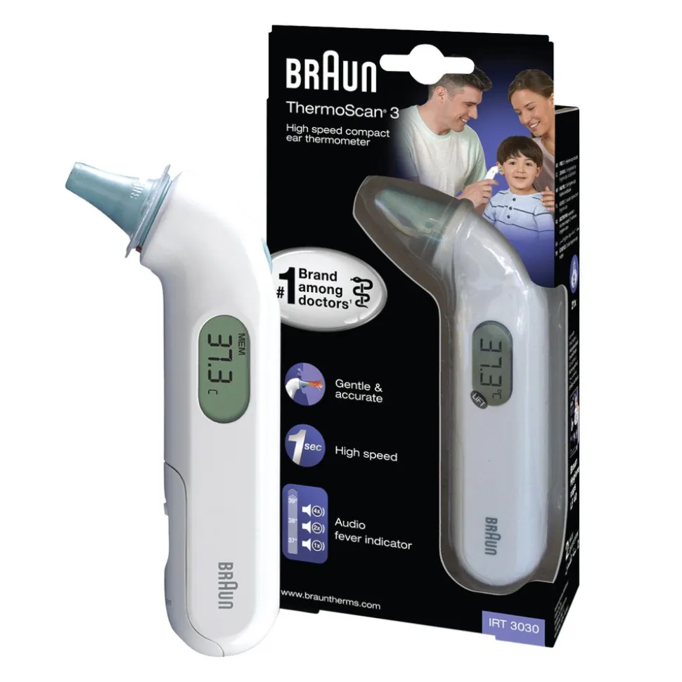 Braun IRT-3030 Thermoscan 3, termometr do ucha, 1 szt.