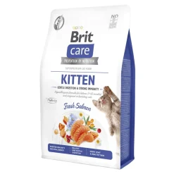 Brit Care Cat Grain-Free Kitten Gentle Digestion & Strong Immunity, karma sucha dla kociąt oraz kotek w ciąży lub karmiących, łosoś, 2 kg