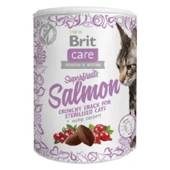 Brit Care Cat Snack Superfruits Salmon, przysmak dla kotów, 100 g