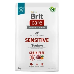 Brit Care Dog Grain-Free Sensitive, bezzbożowa karma sucha dla psów z nietolerancją pokarmową, dziczyzna i ziemniaki, 3 kg