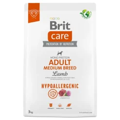 Brit Care Dog Hypoallergenic Adult Medium Breed, hipoalergiczna karma dla dorosłych psów średnich ras, jagnięcina i ryż, 3 kg