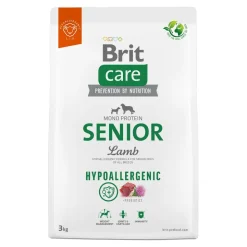 Brit Care Dog Hypoallergenic Senior, hipoalergiczna karma dla starszych psów wszystkich ras, jagnięcina, 3 kg