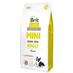 Brit Care Mini Grain-Free Adult, bezzbożowa karma sucha dla dorosłych psów ras miniaturowych, jagnięcina, 2 kg