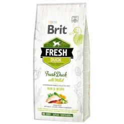 Brit Fresh Adult Run & Work, holistyczna sucha karma dla dorosłych, aktywnych psów wszystkich ras, kaszka z prosem, 2,5 kg