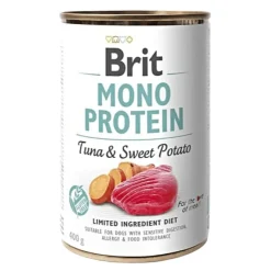 Brit Mono Protein Tuna & Sweet Potato, monobiałkowa karma mokra dla psów, tuńczyk i batat, 400 g