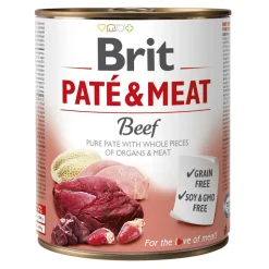 Brit Paté & Meat Beef, karma mokra dla psów, wołowina, 800 g