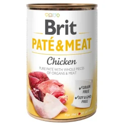 Brit Paté & Meat Chicken, karma mokra dla psa, kurczak, 400 g