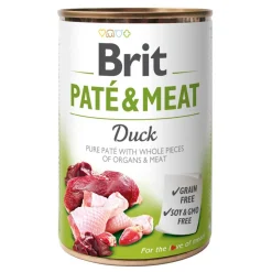Brit Paté & Meat Duck, karma mokra dla psów, kaczka, 400 g