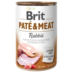 Brit Paté & Meat Rabbit, karma mokra dla psów, królik, 400 g