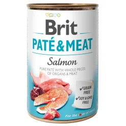 Brit Paté & Meat Salmon, karma mokra dla psów, 400 g