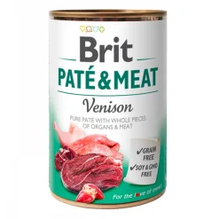 Brit Paté & Meat Venison, karma mokra dla psów, dziczyzna, 400 g