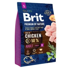 Brit Premium by Nature Adult Small Breed Chicken, karma sucha dla dorosłych psów małych ras, kurczak, 3 kg