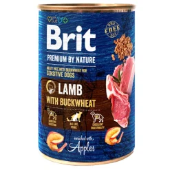 Brit Premium by Nature Lamb with buckwheat, karma mokra dla psów dorosłych wszystkich ras, jagnięcina z gryką, 400 g