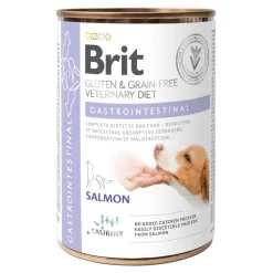 Brit Veterinary Diet Dog Gastrointestinal, dietetyczna karma dla psów z problemami przewodu pokarmowego, łosoś, 400 g