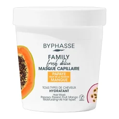 Byphasse Family Fresh Delice, maska do włosów, papaja, marakuja, mango, 250 ml
