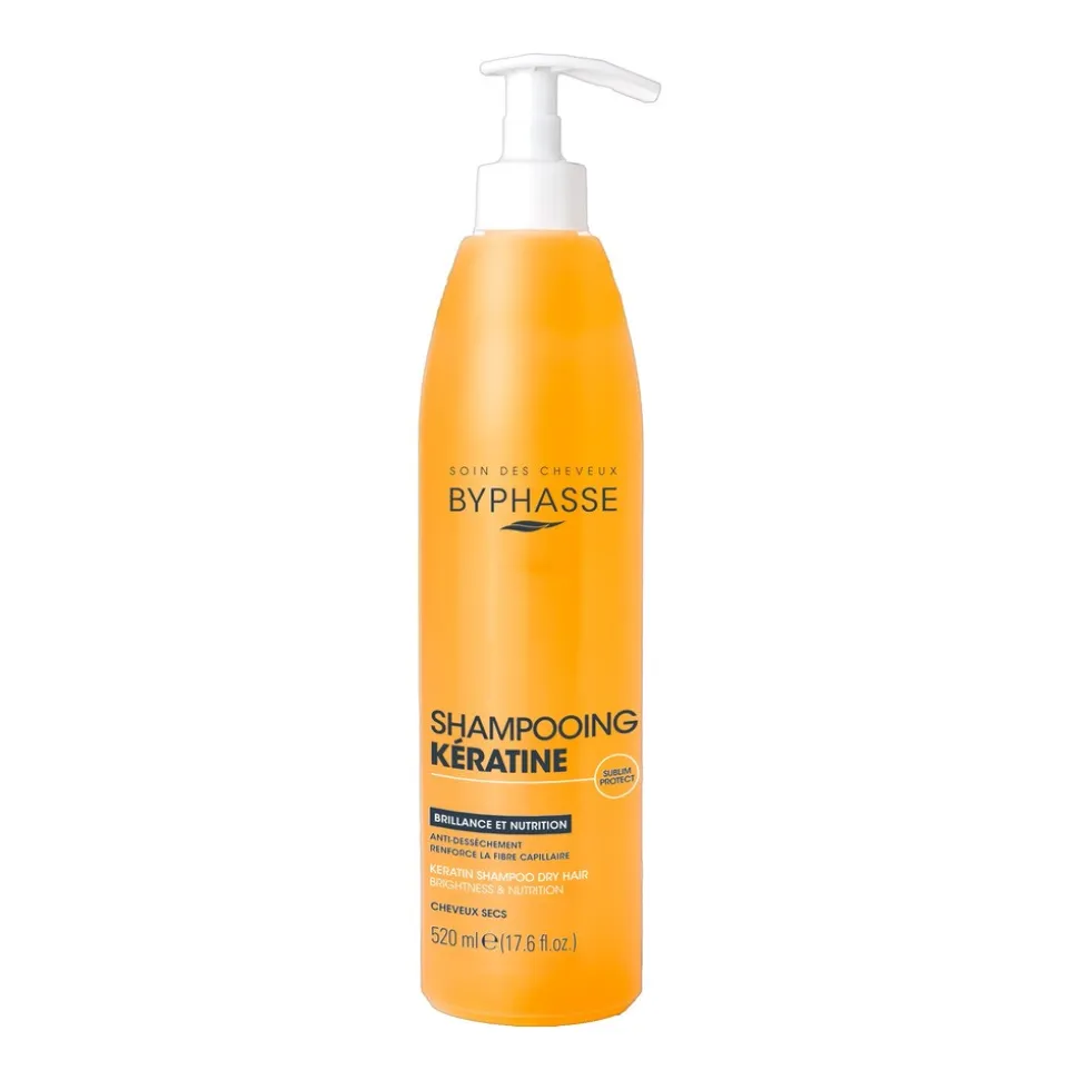 Byphasse Sublim Protect Keratine, szampon do włosów suchych, 520 ml
