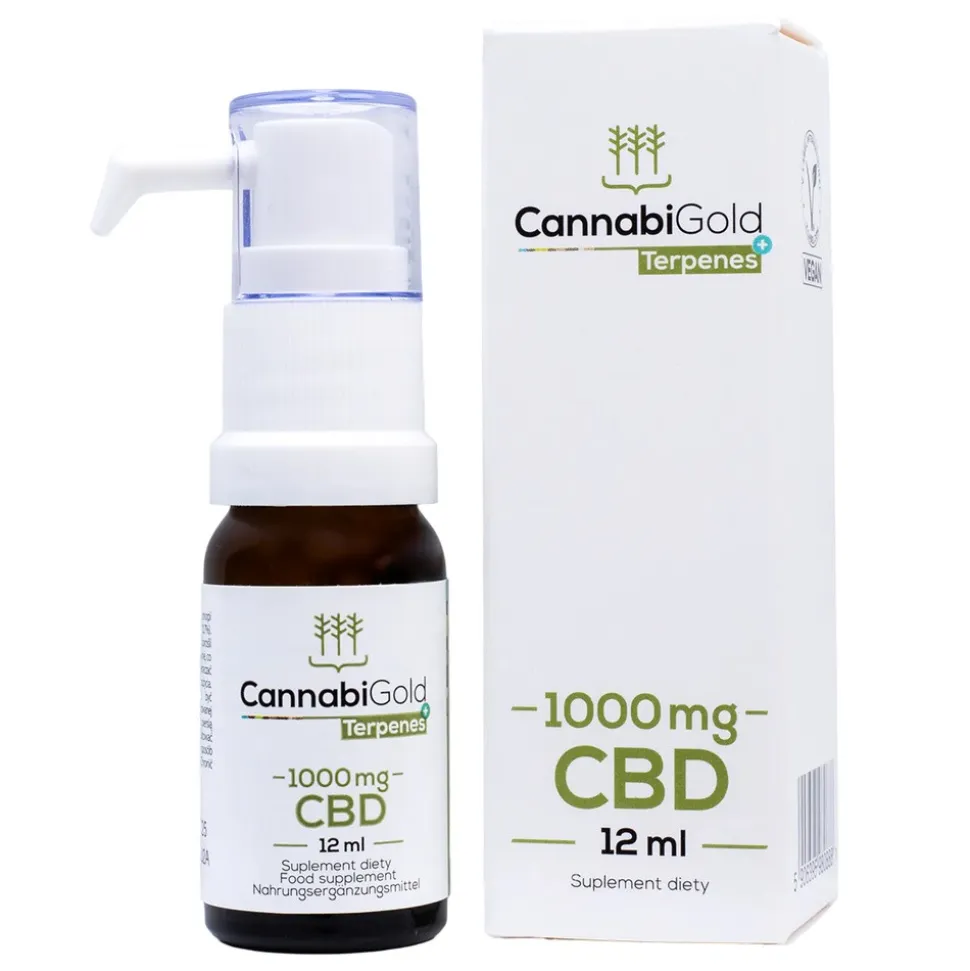 CannabiGold Terpenes+, 1000 mg CBD, krople, 12 ml