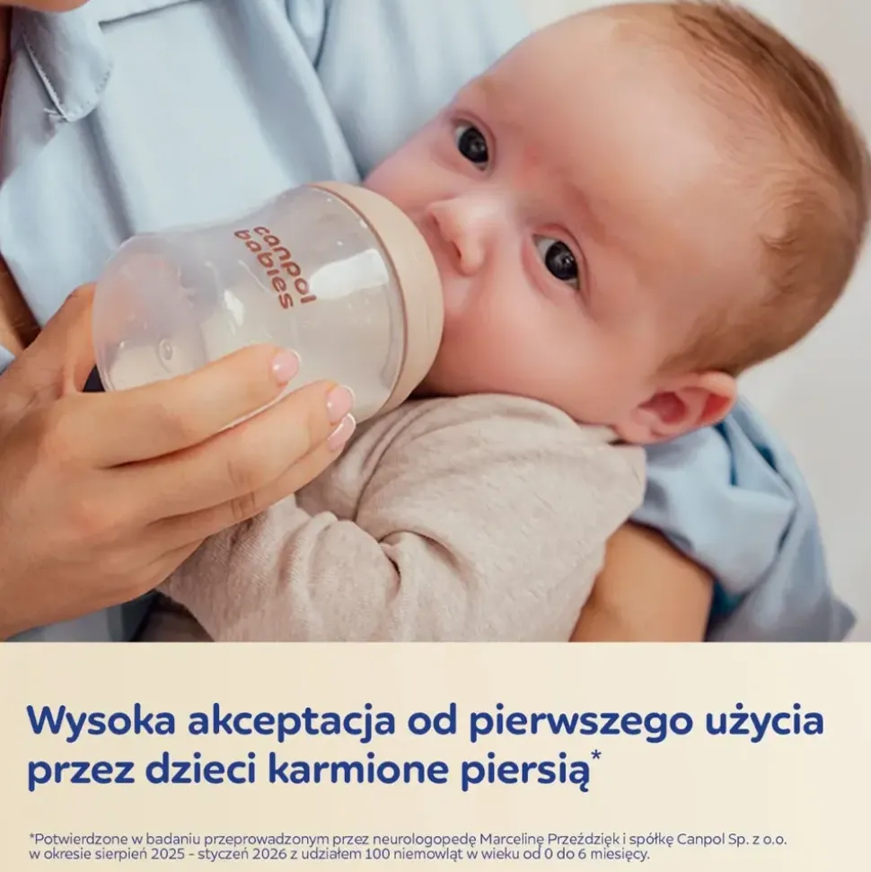 Canpol Babies, antykolkowy smoczek dwustrefowy Natural Shape, 3 m+, 2 szt.