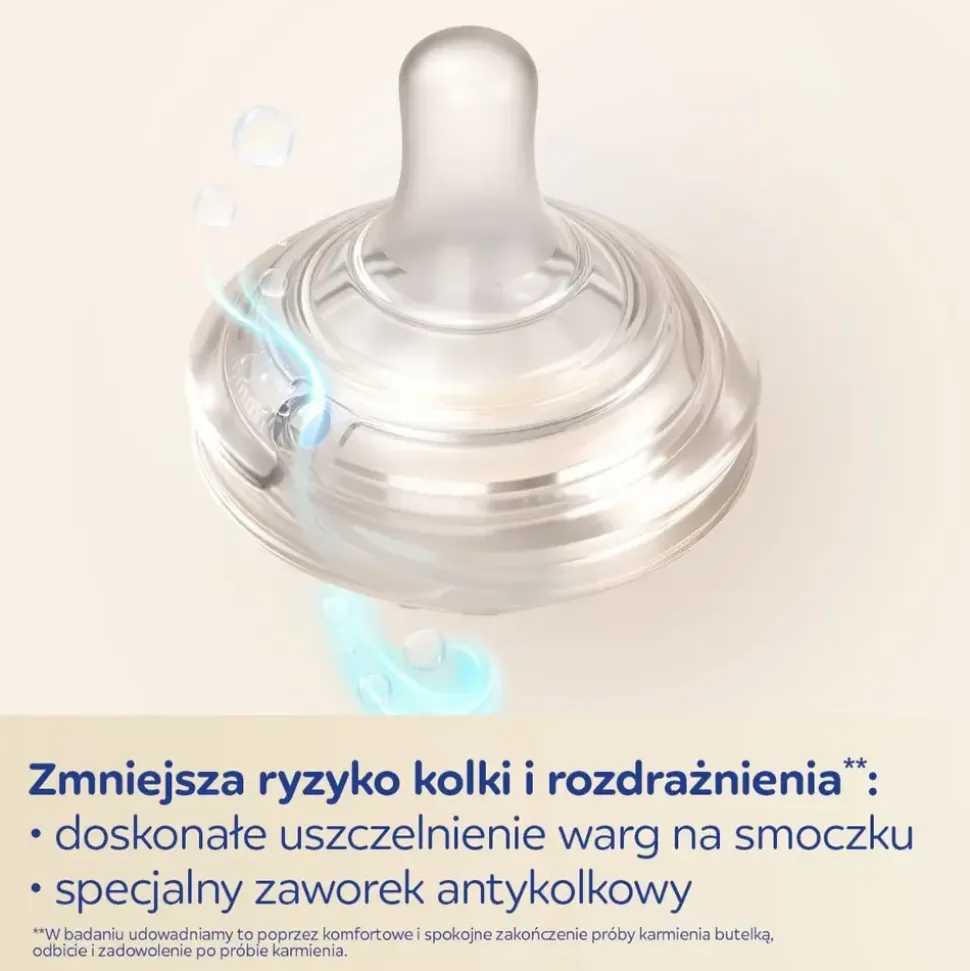 Canpol Babies, antykolkowy smoczek dwustrefowy Natural Shape, 3 m+, 2 szt.