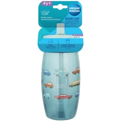 Canpol Babies, bidon ze składanym ustnikiem Samochody, 400 ml, 1 szt.
