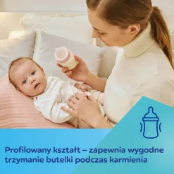 Canpol babies Easy Start Royal Baby, butelka szeroka, antykolkowa, różowa, 120 ml, 1 szt.