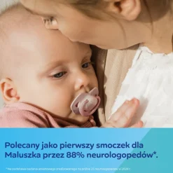 Canpol Babies Gold, smoczek silikonowy Light touch, symetryczny 18 m+, niebieski, 2 szt.