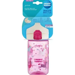 Canpol Babies Junior, bidon na wodę dla dzieci od 2,5 r.ż., różowy, 400 ml