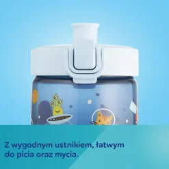 Canpol Babies Junior, bidon na wodę dla dzieci od 2,5 r.ż., niebieski, 400 ml