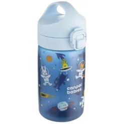 Canpol Babies Junior, bidon na wodę dla dzieci od 2,5 r.ż., niebieski, 400 ml