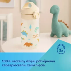 Canpol Babies Junior, bidon na wodę dla dzieci od 2,5 r.ż., niebieski, 400 ml