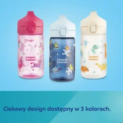 Canpol Babies Junior, bidon na wodę dla dzieci od 2,5 r.ż., beżowy, 400 ml