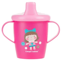Canpol Babies, kubek niekapek Toys, kolor różowy, 250 ml