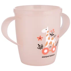 Canpol Babies, kubek otwarty z uchwytami Toys, 250 ml, koralowy, 1 szt.