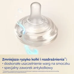 Canpol Babies Natural Shape, butelka ze smoczkiem dwustrefowym, 150 ml, mini, 1 szt.