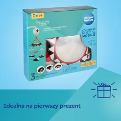 Canpol Babies Sensory Toys, kontrastowa karuzela pluszowa z pozytywką, 1 szt.
