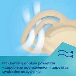 Canpol Babies, smoczek silikonowy DentalAir 6-18 m symetryczny, nude, 2 szt.