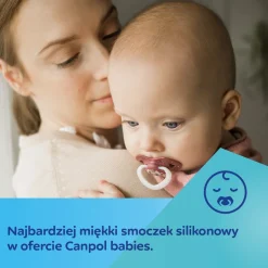 Canpol Babies, smoczek silikonowy, symetryczny, Royal Baby, 6-18 m, pink, 2 szt.